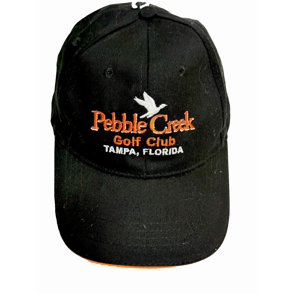 Pebble Creek Golf Club Tampa Florida Black One Size Adjustable Embroidered